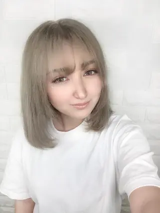 ミディアム カラー ヘアアレンジ 次世代シールエクステ 錦糸町 小泉 朋之のヘアスタイル