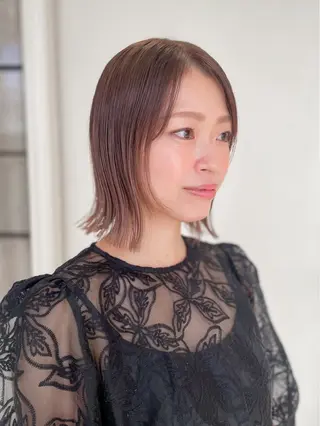 ショート ✨艶髪／透明感カラー ミユ💜のヘアスタイル