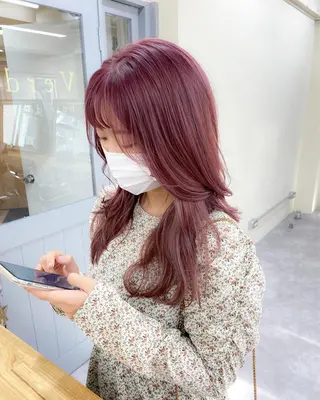 ミディアム カラー レイヤー暖色カラー 池袋Yamamotoのヘアスタイル