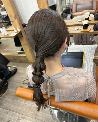 ミディアム ヘアアレンジ 広島/ヘアセット /ベージュ/わかなのヘアスタイル