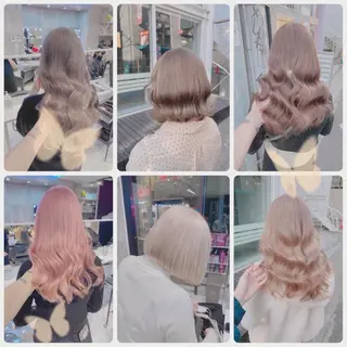 セミロング カラー ダブルカラー特化💍 tiam💍韓国ヘアのヘアスタイル