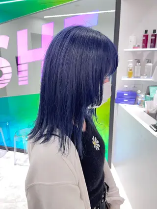 ミディアム カラー 🤍💕ブリーチカラ ーAyaka💕🤍のヘアスタイル