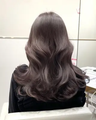 セミロング カラー ヘアアレンジ 🤎小顔レイヤー /ベージュ🤎友香のヘアスタイル