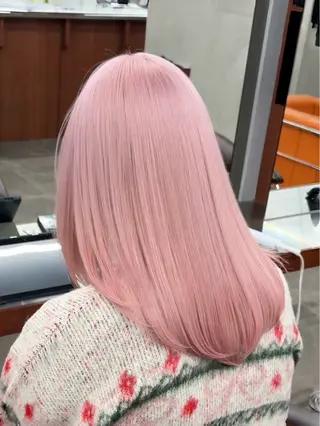 セミロング カラー ブリーチ　ハイトーン 特化🌈フジタハルキのヘアスタイル