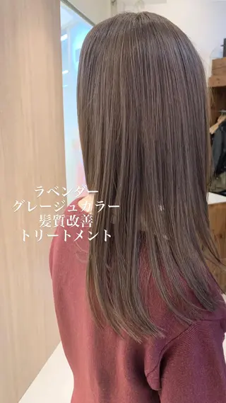 セミロング カラー 似合わせカラー/艶 髪質改善/ヨシザキのヘアスタイル