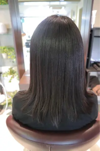 ロング 【南草津】髪質改善 ヘナカラー＆縮毛矯正のヘアスタイル