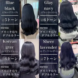 カラー ヘアアレンジ レイヤー×透明感カラ ーHAYATOのヘアスタイル