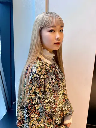 ロング レイヤーカット/ パーマ/鎌田実奈歩のヘアスタイル