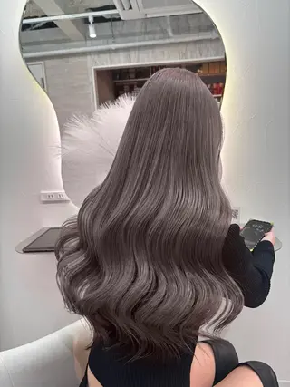 セミロング カラー パーマ ヘアアレンジ メンズ キッズ 🤍韓国風レイヤー/ 艶髪🤍鳥越美羽のヘアスタイル