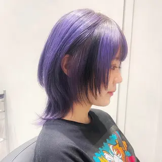 ミディアム カラー 💖ブリーチ/暖色 𝐘𝐮𝐢💖のヘアスタイル