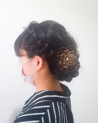 ミディアム ヘアアレンジ Hair&Make  Delight*のヘアスタイル