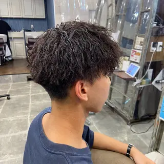 パーマ メンズ 🪞縮毛矯正/透明感 カラー🪞まなのヘアスタイル