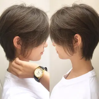 ショート カラー ヘアアレンジ 縮毛矯正 髪質改善寺坂雄飛💐のヘアスタイル