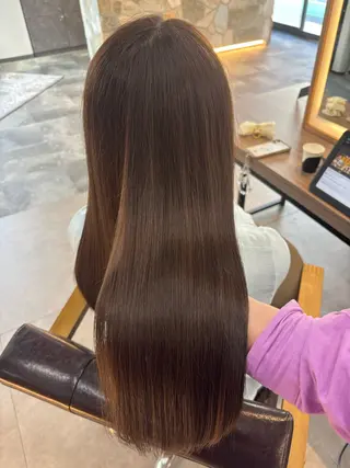 ロング カラー レイヤー✂︎ぷつボブ 艶カラー🤍noaのヘアスタイル