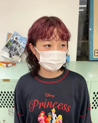 ミディアム カラー パーマ ブリーチパーマ 🎀Rumiのヘアスタイル