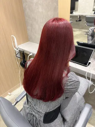 ロング カラー 新宿♥ハッシュカット 暖色カラー♥Unaのヘアスタイル