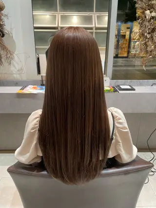 ロング カラー パーマ 原 萌香のヘアスタイル