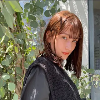 ミディアム カラー フルヤ ユウキのヘアスタイル