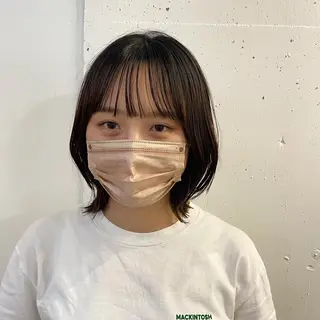 ミディアム 田口 樹理のヘアスタイル