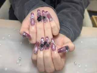 ネイル Chiara 長さだしのネイルデザイン