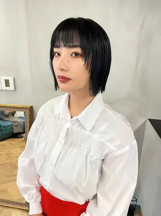 ミディアム カラー パーマ ヘアアレンジ メンズ キッズ ネイル マツエク・マツパ アイブロウ tatsumi/ボブ ウルフ/レイヤーのヘアスタイル