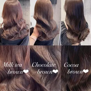 ロング カラー パーマ ヘアアレンジ メンズ キッズ ネイル マツエク・マツパ アイブロウ 🎀韓国レイヤー YURINA🎀のヘアスタイル