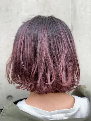 ミディアム カラー 韓国レイヤーカット 🧸ベージュカラーのヘアスタイル