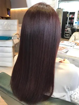 ロング カラー 植田 能生のヘアスタイル