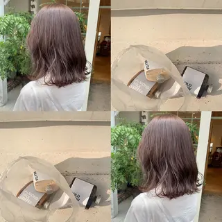 ミディアム カラー 【完全個室】髪質改善 暖色カラー/山崎唯奈のヘアスタイル