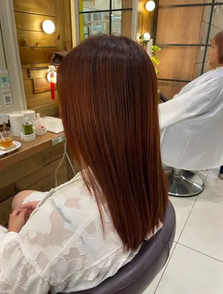 ロング カラー ちぐさ/暖色/ ワンカラー🤍のヘアスタイル