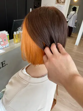 ミディアム カラー 鍵谷 公宏のヘアスタイル
