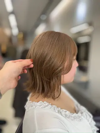 ミディアム カラー 天神大名/ブリーチ 鶴岡和幸/ハイトーンのヘアスタイル