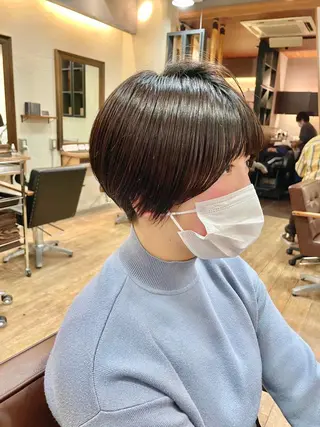 ショート カラー ショート/ボブ/ メンズ/縮毛矯正のヘアスタイル