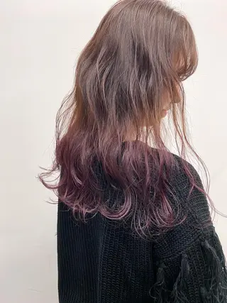 セミロング カラー Unami MIHA☘️*゜のヘアスタイル