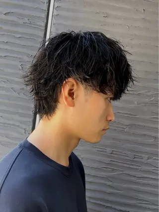 ショート パーマ メンズ なりたひろと / フェザーパーマのヘアスタイル