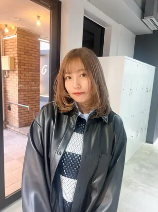 ミディアム カラー 🎀ダブルカラー/ ピンク×ガーリー🎀のヘアスタイル
