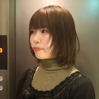 ショート カラー 柔め透明感血色カラー 暖色/レイヤー/ゆいのヘアスタイル