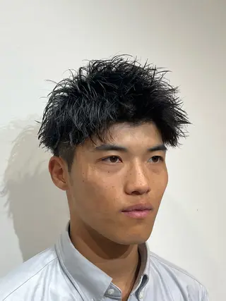 ショート パーマ メンズ メンズ特化パーマ &カラー🔥小倉大和のヘアスタイル