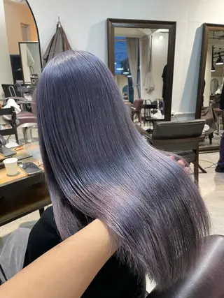 ロング カラー パーマ ヘアアレンジ ブリーチカラー🤍 颯馬🐈‍⬛のヘアスタイル