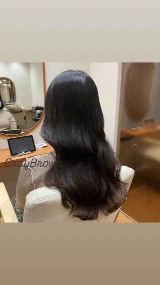 ロング カラー 韓国ヘア🇰🇷竹本 優希のヘアスタイル