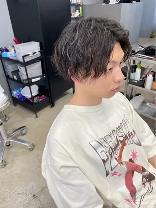ショート パーマ メンズ メンズ専門サロン wokeのヘアスタイル