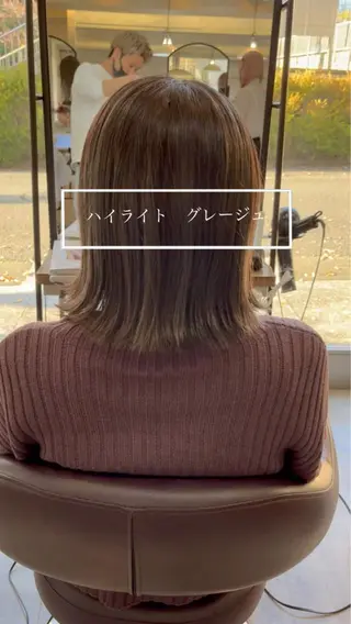 ミディアム 縮毛矯正/髪質改善/ HARUのヘアスタイル