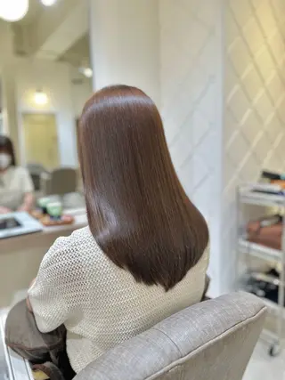 セミロング 小島嵩人 縮毛矯正 髪質改善のヘアスタイル