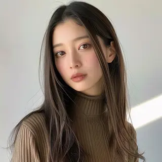 ロング カラー Luisハイライト　 喜連瓜破、髪質改善のヘアスタイル