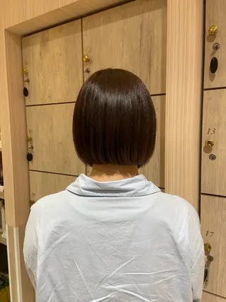 ミディアム カラー りん ♡⸝⸝ うる艶カラー✧︎*。のヘアスタイル