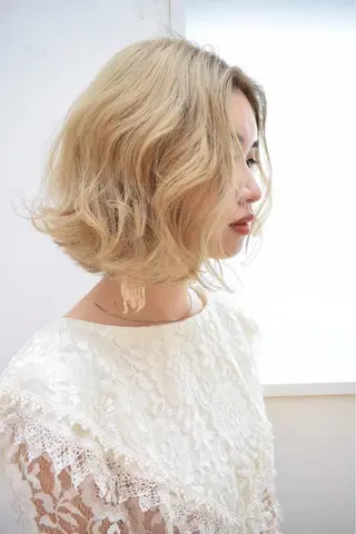 ミディアム カラー パーマ ヘアアレンジ メンズ キッズ ネイル マツエク・マツパ EnBlesS西宮 マンツーマン神道有基のヘアスタイル