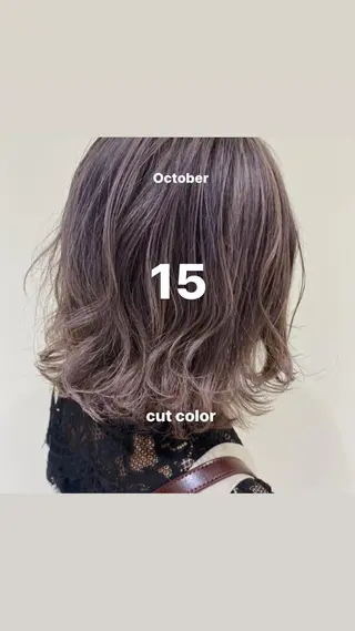 ミディアム カラー 山崎 航のヘアスタイル