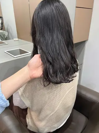 ミディアム パーマ ボブパーマコテ巻き風 パーマNo1深江秀平のヘアスタイル