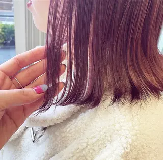 ミディアム カラー 滝本 里実のヘアスタイル