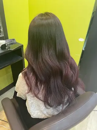 ロング 奥野碧🌈艶髪 /ダメージレスカラーのヘアスタイル